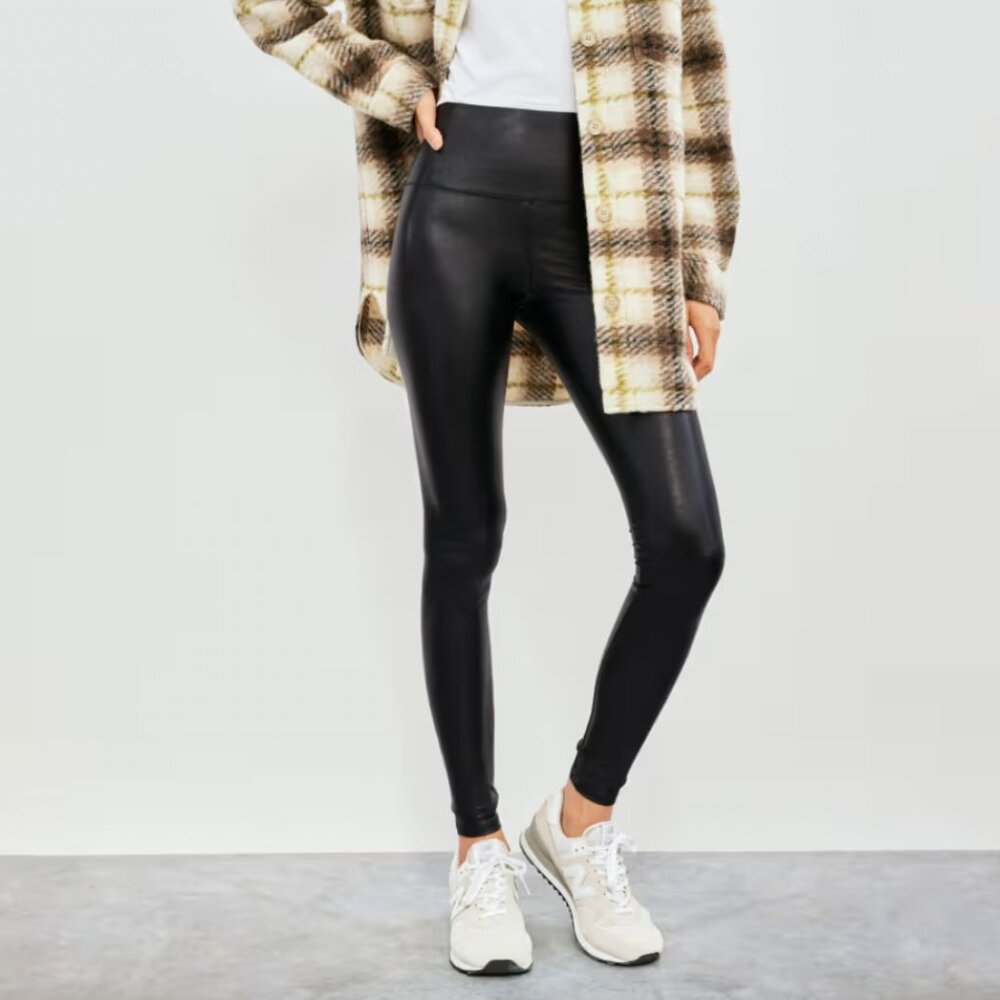 Aritzia Wilfred Free Daria Black Leather Leggings Size Small